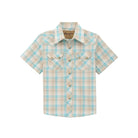 Boy's Wrangler Retro® Tan Light Short Sleeve Western Snap Shirt 112378921
