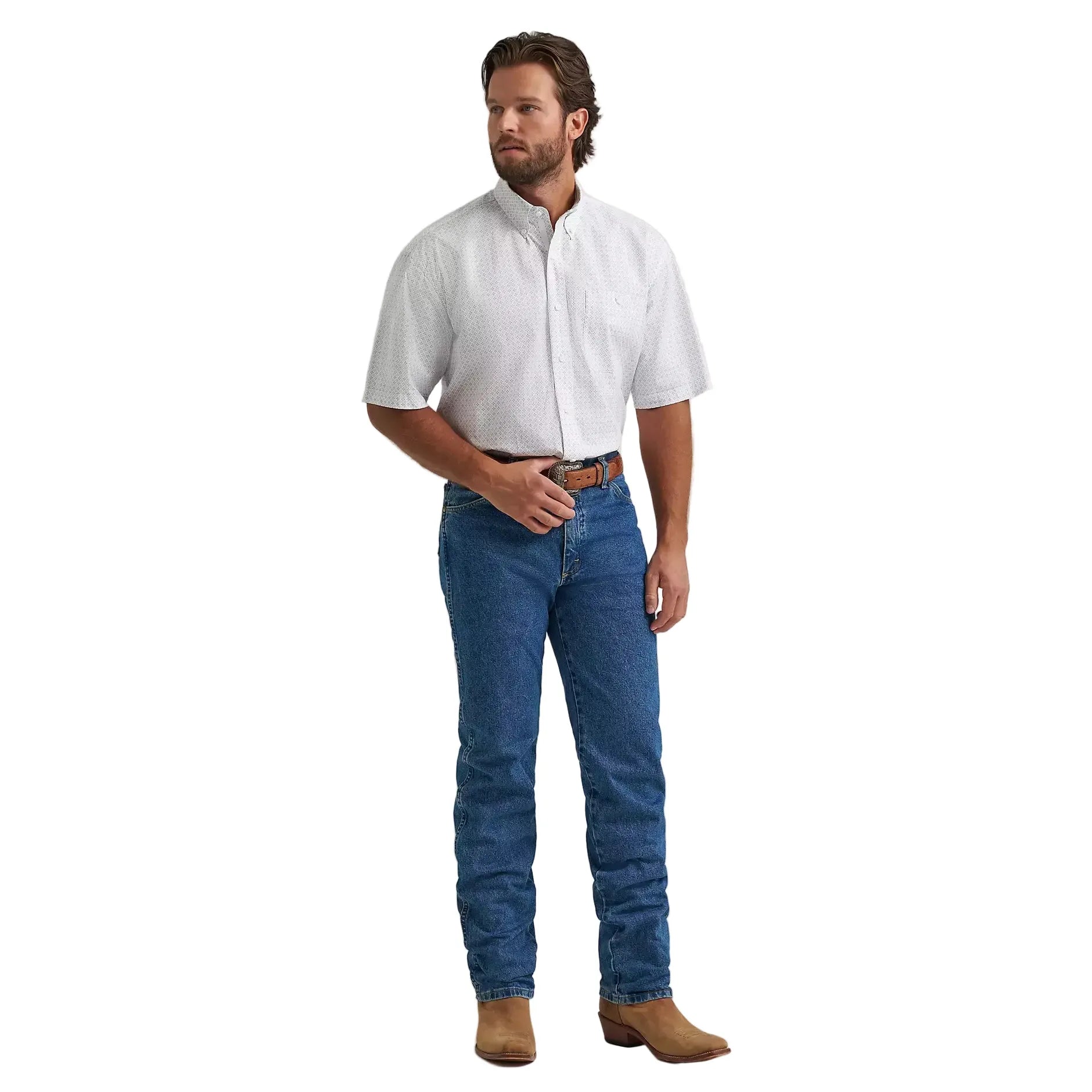 Men's Wrangler George Strait Kaleidoscope One Pocket Button Down Shirt 112379023