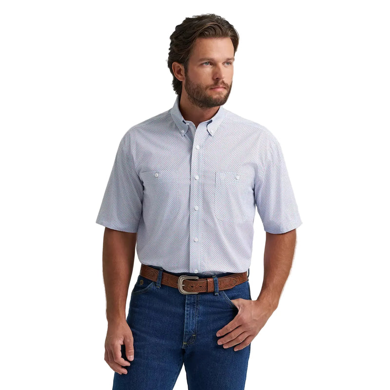Men's Wrangler Wrangler® George Strait™ Short Sleeve Two Pocket Button Down Shirt 112379059