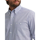Men's Wrangler George Strait Blue Windows Long Sleeve Button Dow112379062