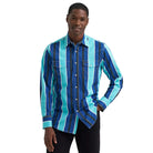 Men's Wrangler Cobalt Storm Vintage-Inspired Brushpopper Western Snap Work Shirt 112379229