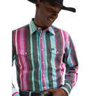 Men's Wrangler Desert Dusk Vintage-Inspired Brushpopper Western Snap Work Shirt 112379230