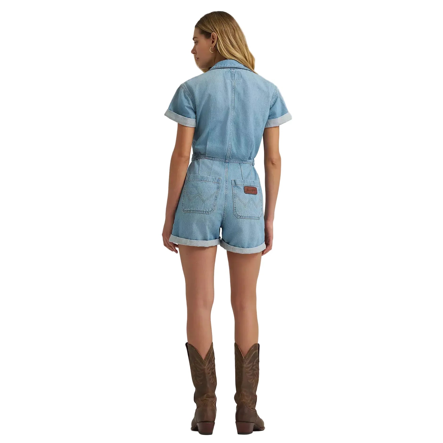 Women's Wrangler Denim Snap Utility Romper 112379510