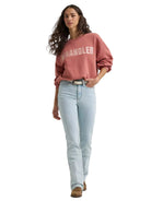 Wrangler Women's Withered Rose Logo Canyon Crewneck Sweatshirt 112380254