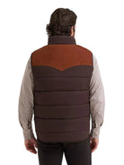 Wrangler Men's Cambridge Brown Corduroy Yoke Puffer Vest 112381922