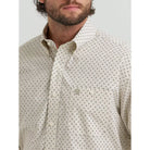 Men's Wrangler Tea Geo George Strait Long Sleeve Button Down Shirt 112381944