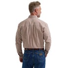 Men's Wrangler Adobe Check George Strait Long Sleeve Button Down Shirt 112381953