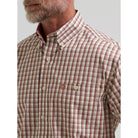 Men's Wrangler Adobe Check George Strait Long Sleeve Button Down Shirt 112381953
