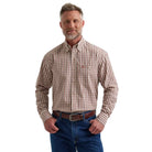 Men's Wrangler Adobe Check George Strait Long Sleeve Button Down Shirt 112381953