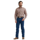 Men's Wrangler Geo Rust Long Sleeve Button Down Shirt 112381954