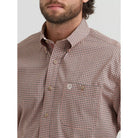 Men's Wrangler Geo Rust Long Sleeve Button Down Shirt 112381954
