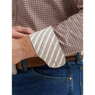 Men's Wrangler Geo Rust Long Sleeve Button Down Shirt 112381954