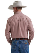 Men's Wrangler Rust Bands George Strait Performance Button Down Shirt 112381955