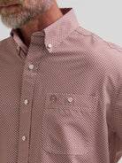 Men's Wrangler Rust Bands George Strait Performance Button Down Shirt 112381955