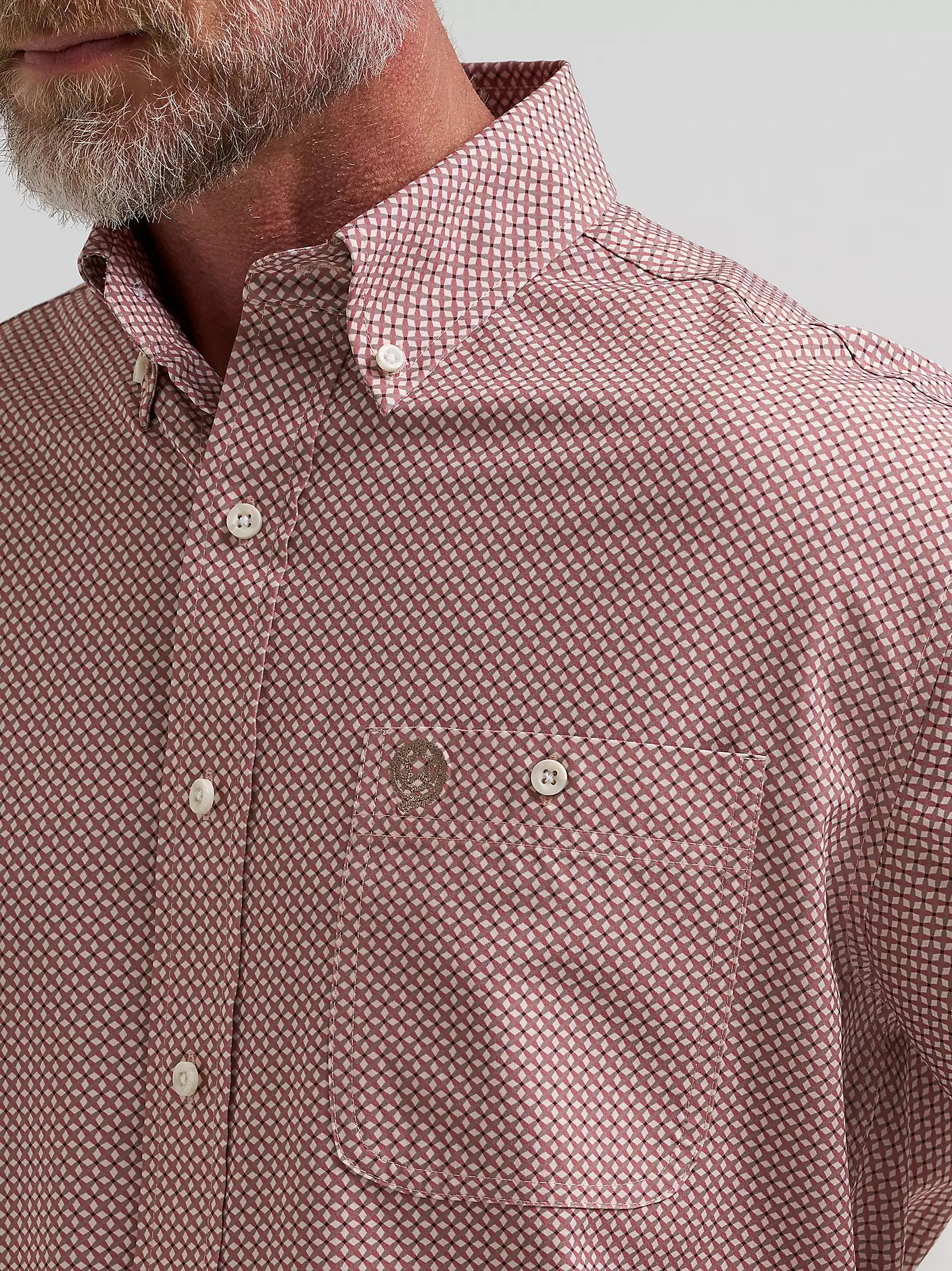 Men's Wrangler Rust Bands George Strait Performance Button Down Shirt 112381955