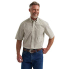Men's Wrangler Tea Green George Strait Short Sleeve Button Down Shirt 112381973