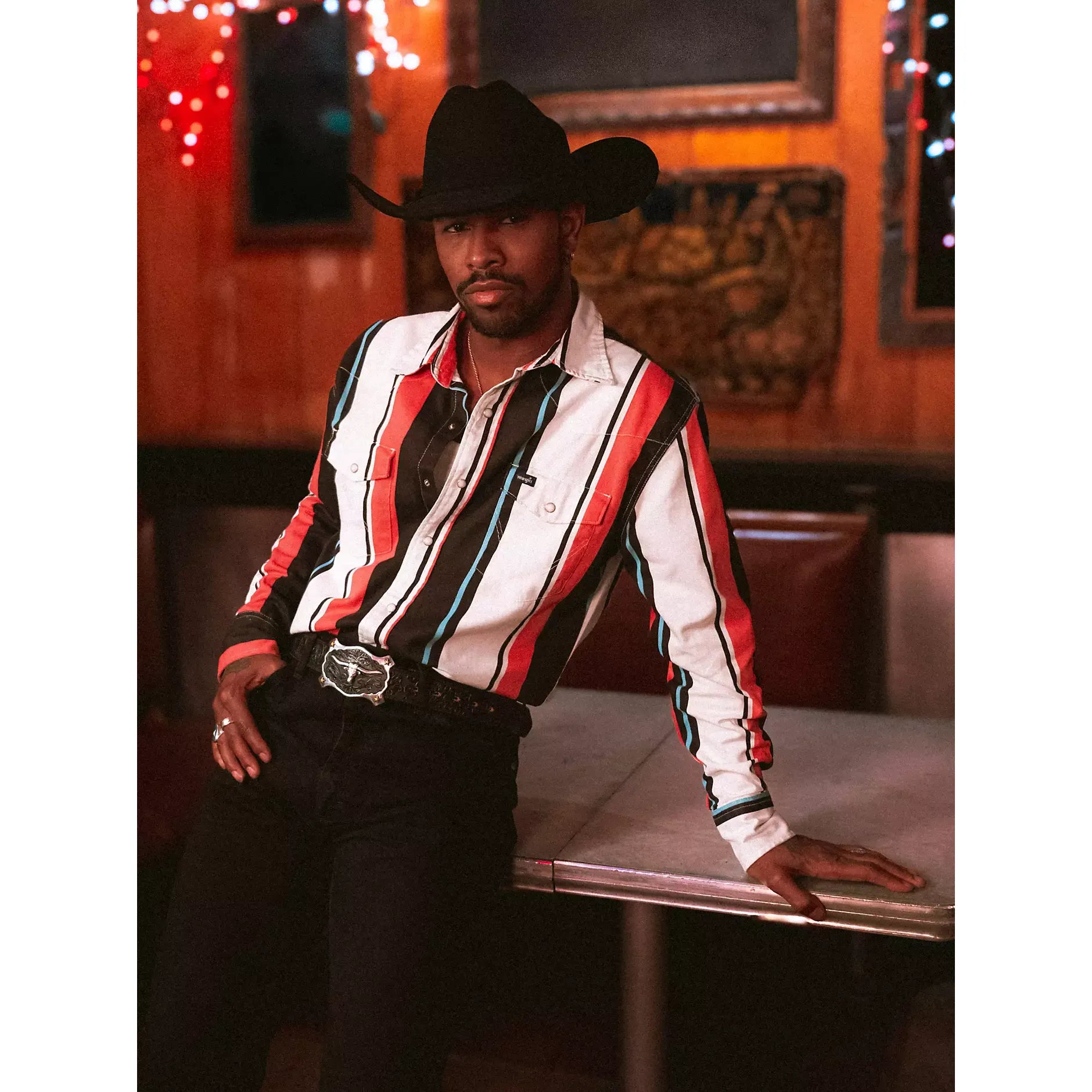 Men's Wrangler Burning Coral Vintage-Inspired Brushpopper Western Snap Work Shirt 112381997