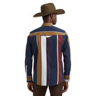 Men's Wrangler Midnight Oak Vintage-Inspired Brushpopper Western Snap Work Shirt 112381998