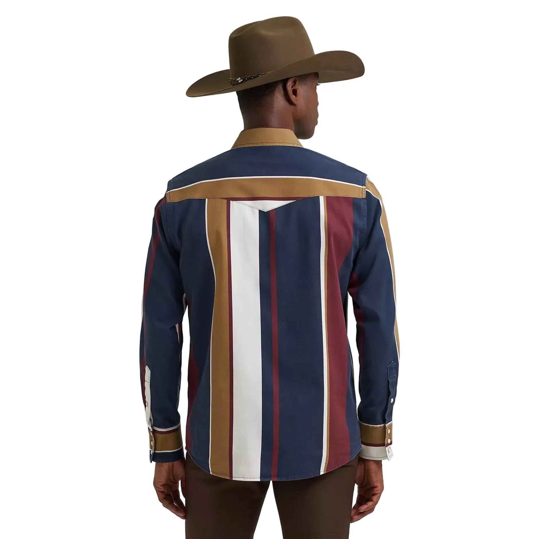 Men's Wrangler Midnight Oak Vintage-Inspired Brushpopper Western Snap Work Shirt 112381998