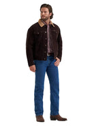 Wrangler Men's Black Coffee Cowboy Cut Sherpa Lined Corduroy Jacket 112382099