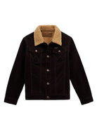 Wrangler Boy's Black Coffee Cowboy Cut Sherpa Lined Corduroy Jacket 112382136