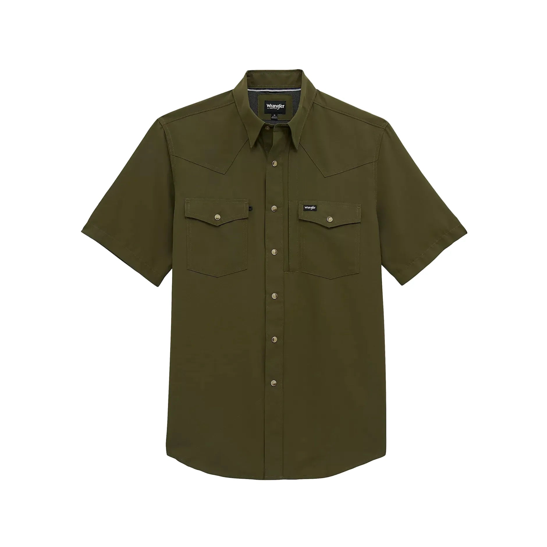 Men's Wrangler Olive Night All Terrain Men's Performance Solid Shirt 112382383