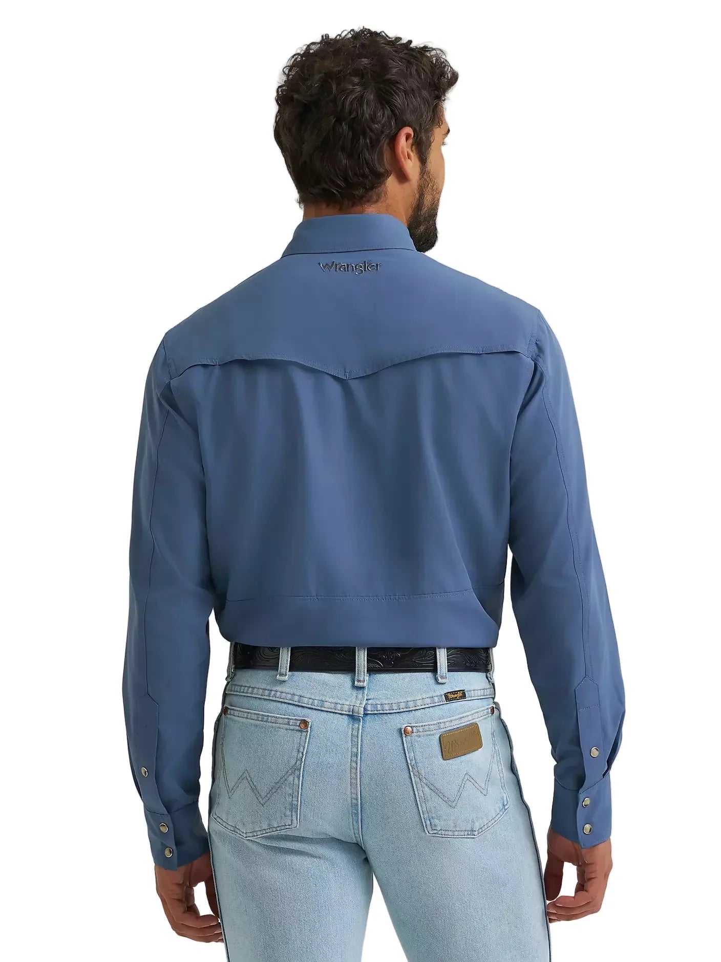 Men's Wrangler Vintage Indigo All Terrain Gear Performance Shirt 112382400 3XL