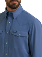 Men's Wrangler Vintage Indigo All Terrain Gear Performance Shirt 112382400