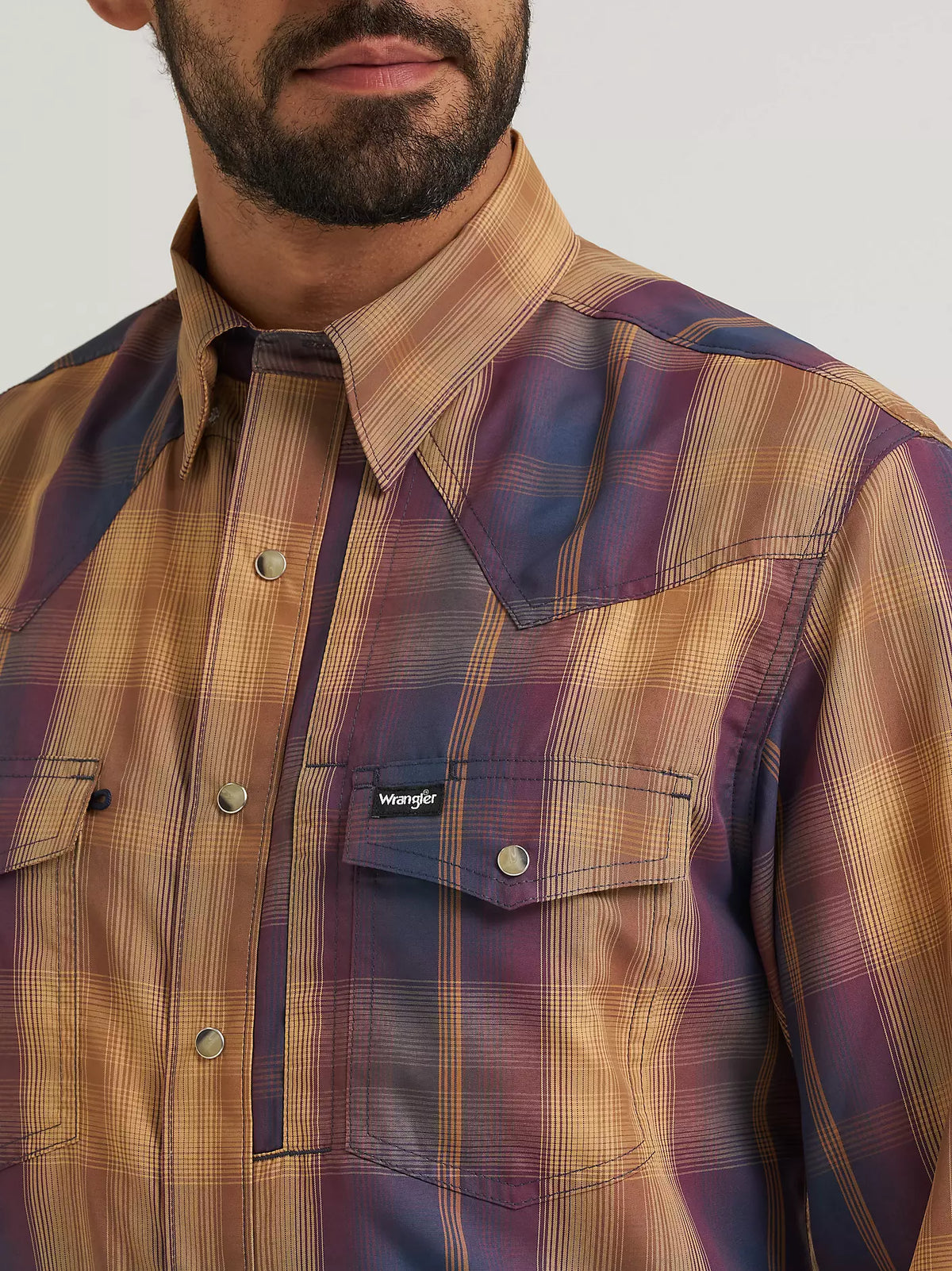Wrangler Men's  Ombre All Terrain Gear Performance Plaid Shirt 112382473