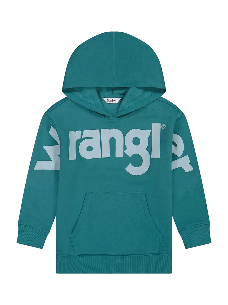 Wrangler Girl's Teal Dream Wide Open Spaces Logo Hoodie 112382654