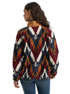 Wrangler Women's Desert Chevron Hay Away Big Sky Sherpa Snap Jacket 112382669