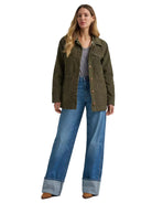 Wrangler Women's Green Corduroy Quilt-Lined Barn Jacket 112382739