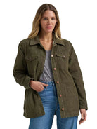 Wrangler Women's Green Corduroy Quilt-Lined Barn Jacket 112382739