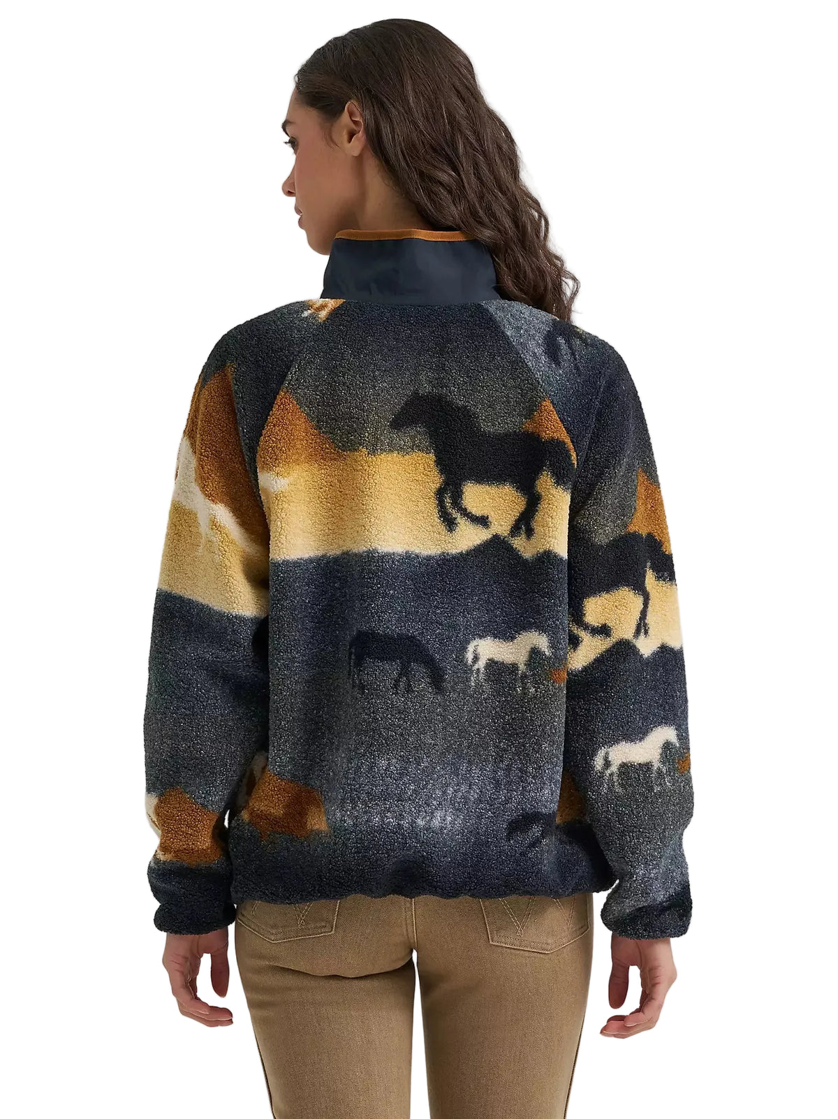 Wrangler Women's Desert Tapestry Hay Away Big Sky Sherpa Snap Jacket 112383035