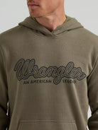 Wrangler Men's Dusty Olive Legacy Script Graphic Pullover Hoodie 112383996