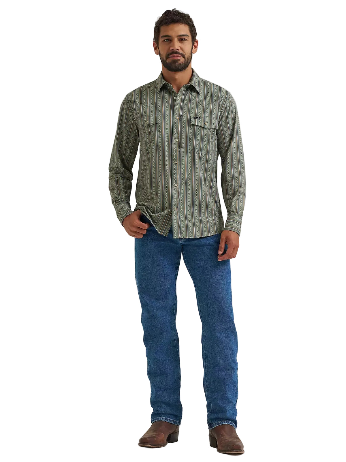 Wrangler Men's Dark Forest All Terrain Gear Technical Shirt 112384279
