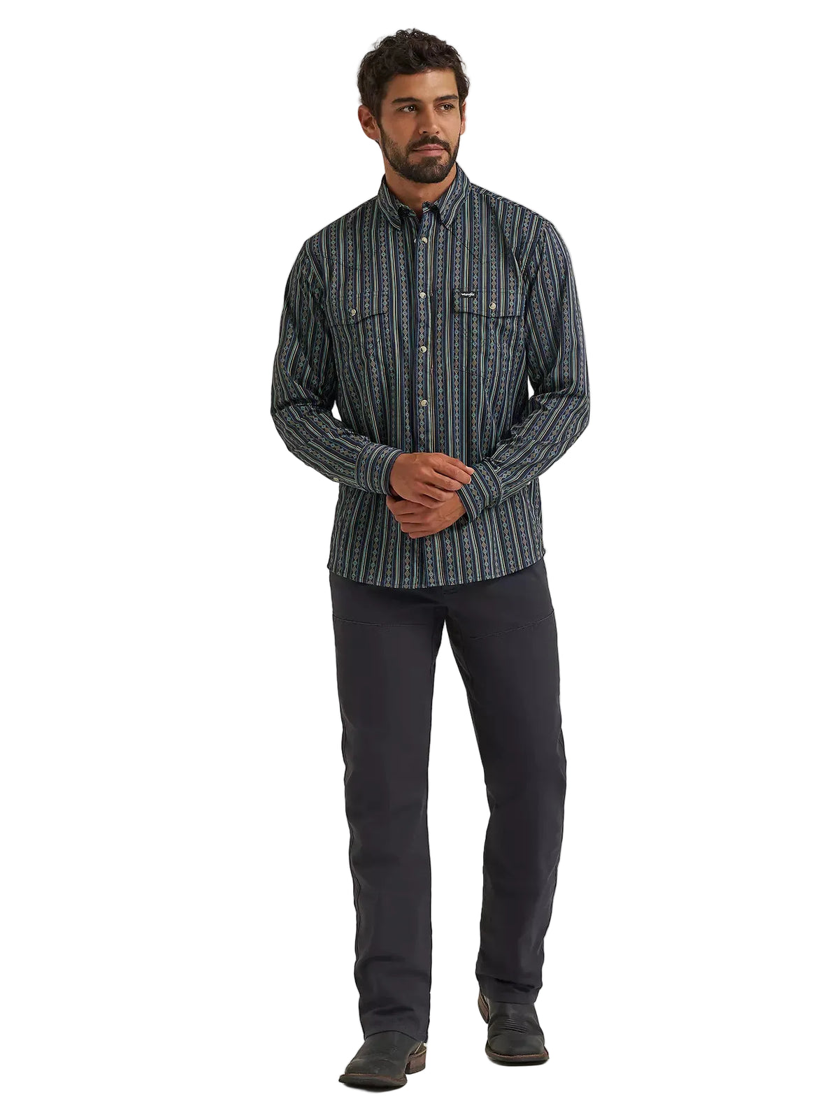 Wrangler Men's Dark Sapphire All Terrain Gear Technical Shirt 112384280