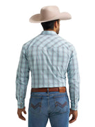 Wrangler Men's Forget Me Blue 20X Competition Advanced Comfort Long Sleeve Western Snap Shirt 112384658