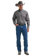 Wrangler Men's Heritage Ash George Strait Long Sleeve Button Down One Pocket Shirt 112385358