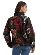 Wrangler Women's Black Floral Big Sky Sherpa Snap Pullover 112385381