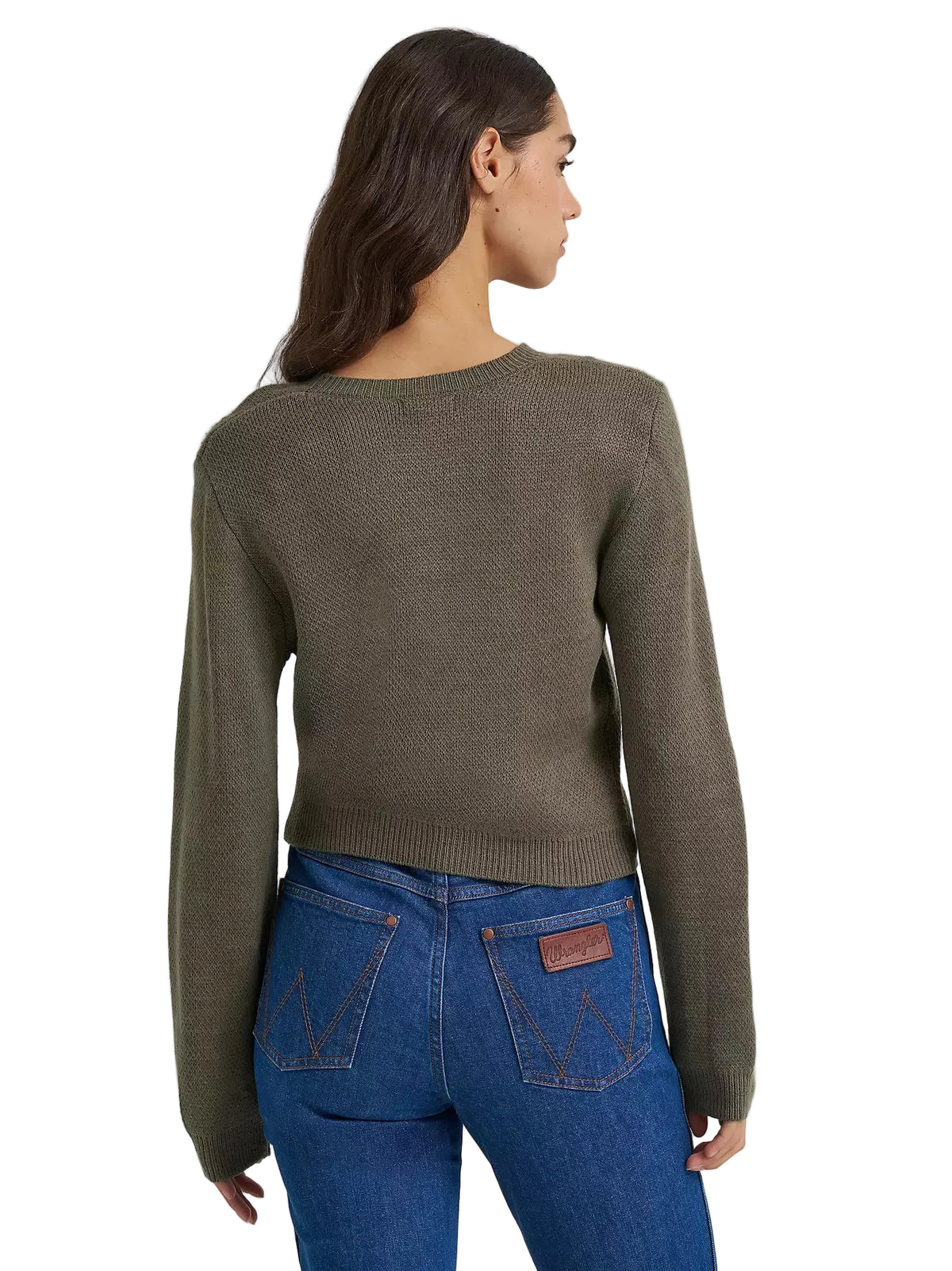 Wrangler Women's Horseshoe Green Stay a While Sweater 112385386