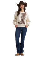 Wrangler Women's Cream Boot Graphic Pullover 112385399