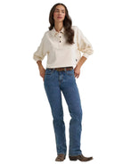 Wrangler Women's Cream Western Polo Shirt 112385415