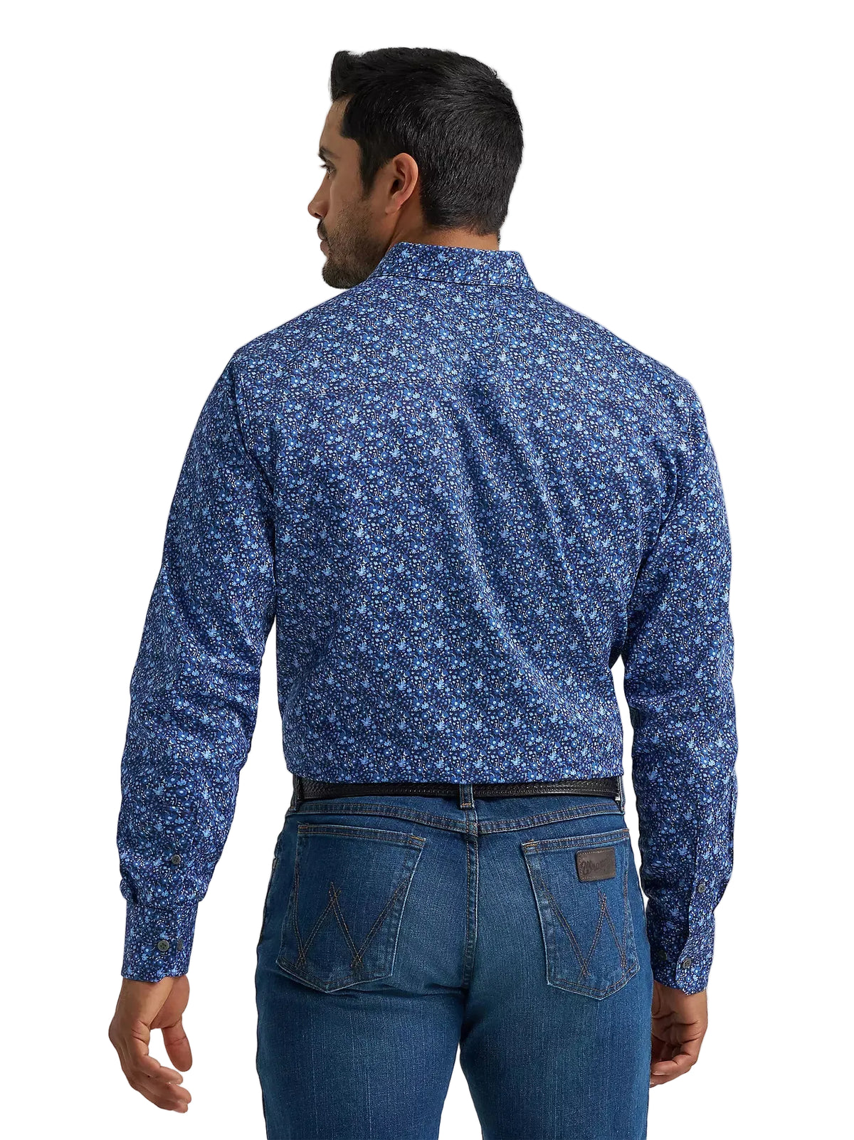 Wrangler Men's Bluebonnet Cody Johnson One Pocket Button Down Shirt 112385468