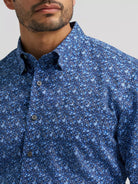 Wrangler Men's Bluebonnet Cody Johnson One Pocket Button Down Shirt 112385468