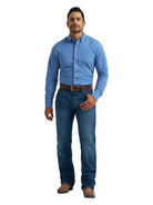 Wrangler Men's Ridge Blue Cody Johnson One Pocket Button Down Shirt 112385469