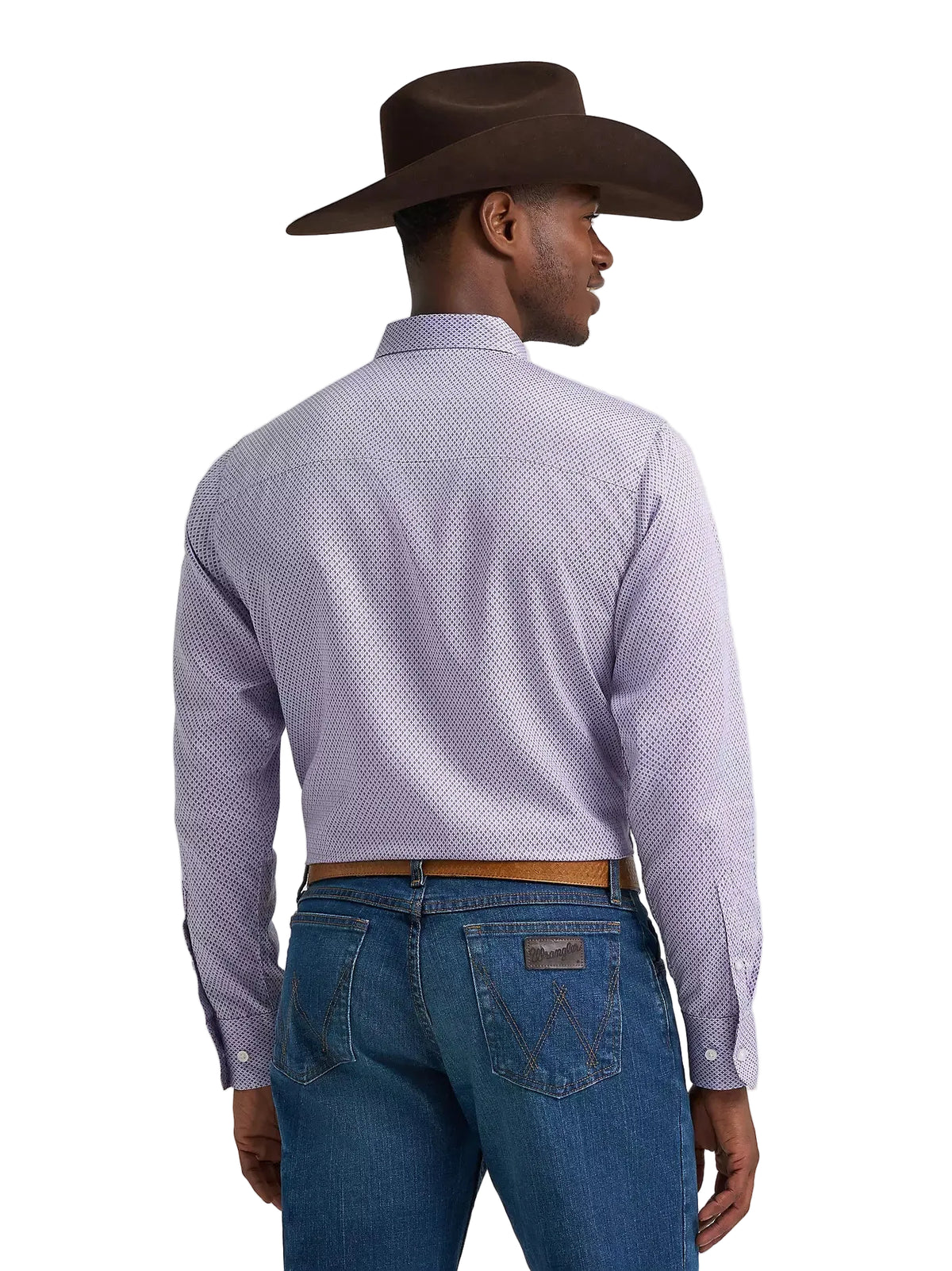 Wrangler Men's Violet Token Cody Johnson One Pocket Button Down Shirt 112385472