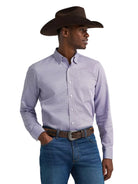 Wrangler Men's Violet Token Cody Johnson One Pocket Button Down Shirt 112385472
