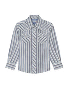 Wrangler Boy's Curly Stripes 20X Advanced Comfort Western Snap Print Shirt 112385483