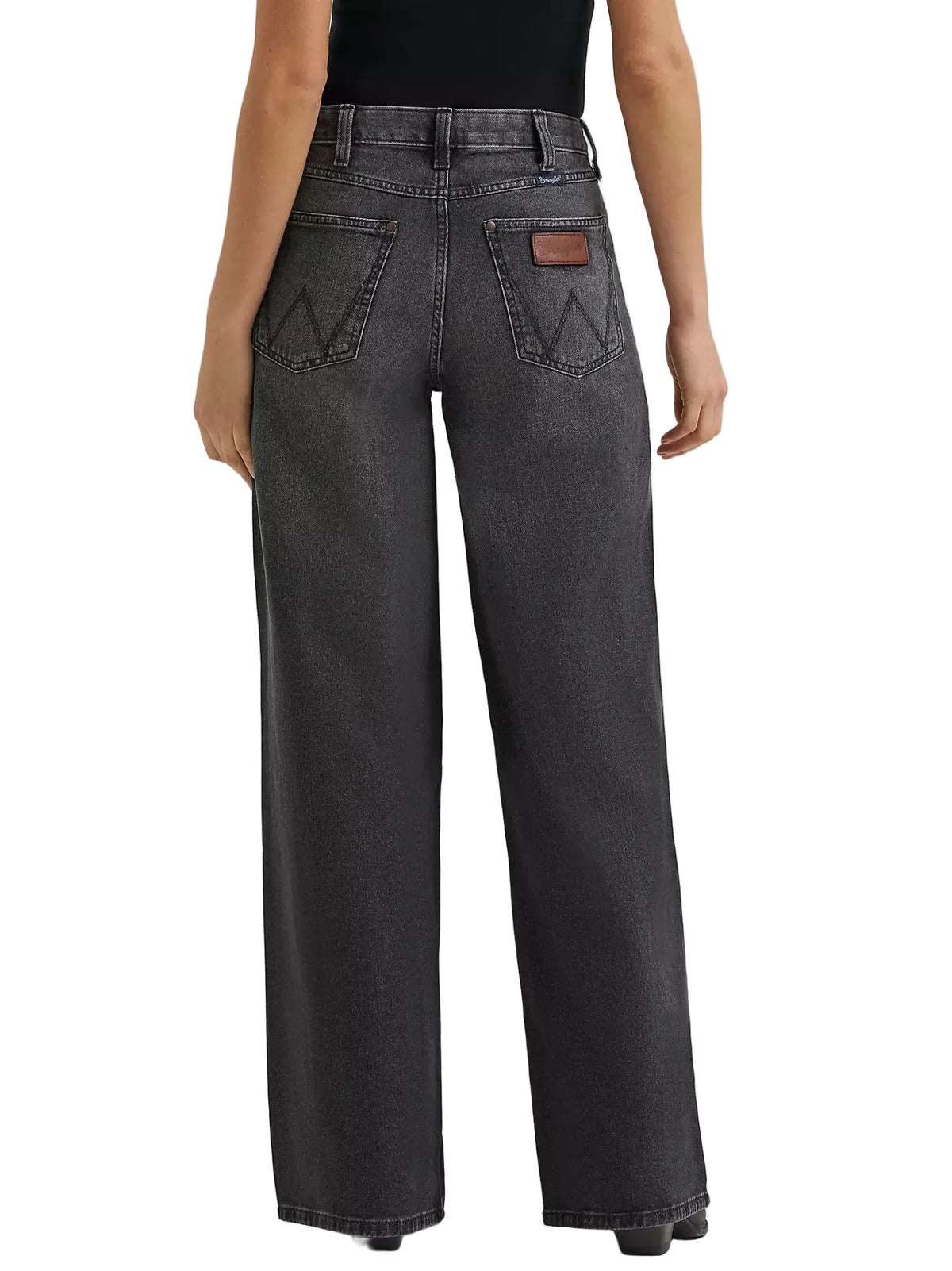 Wrangler Women's Harper Reto Bailey High Rise Wide Leg Jean 112385604